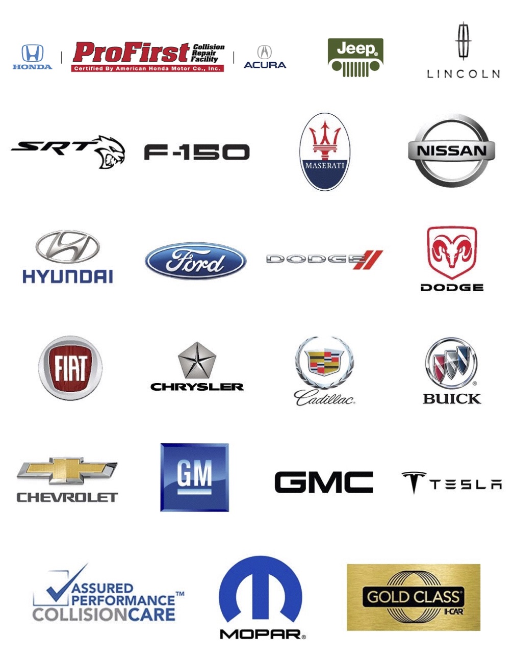 Certified by All Major Manufacturers - Dobbs Autobody