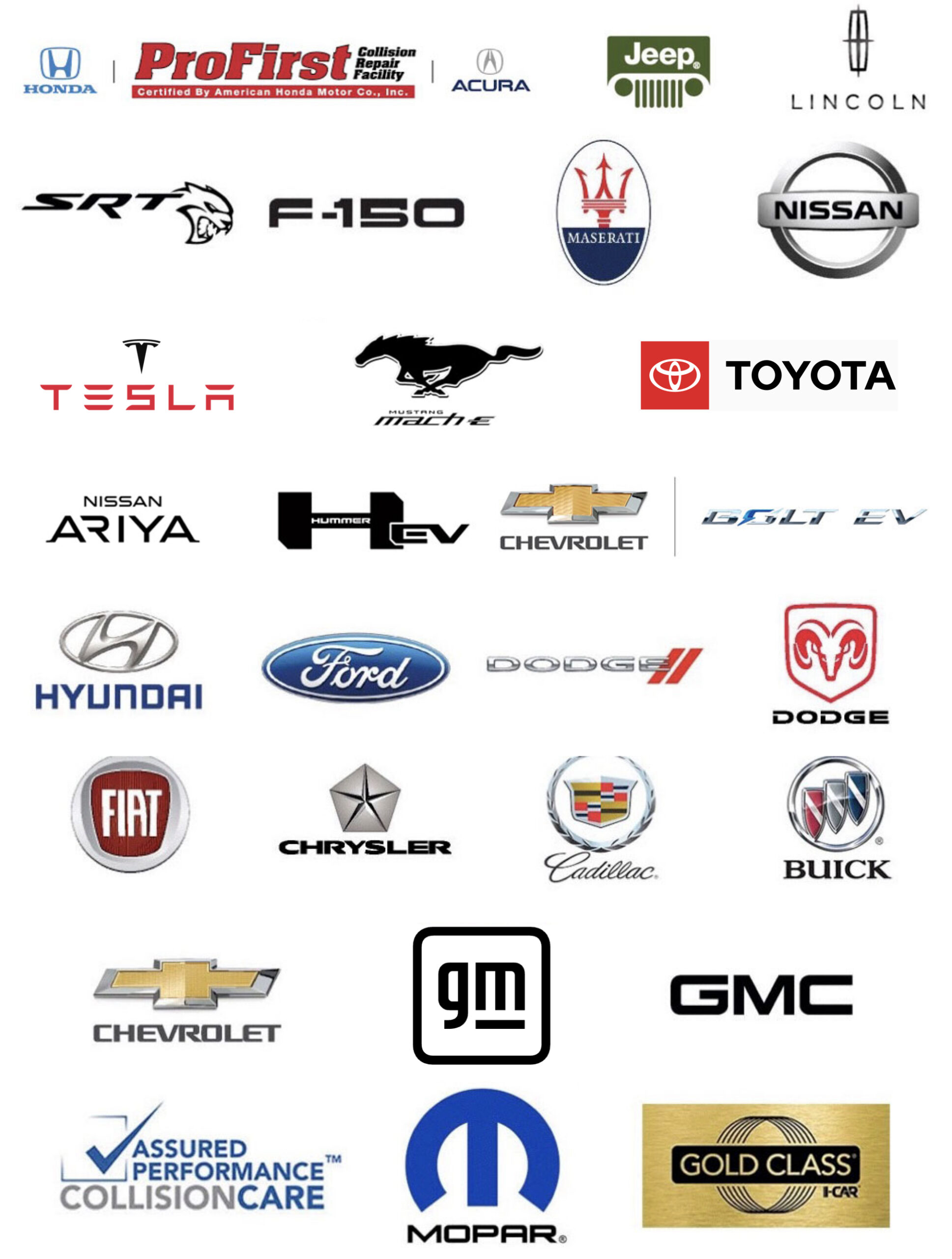 Toyota, GM, and other manufacturers - Dobbs auto body shop serving Union County and Essex County